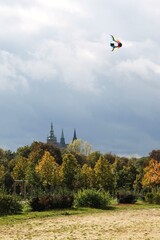 kite in the sky of Prague, Czech Republic