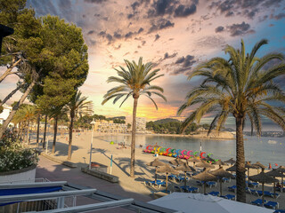 view to the ocean at monaco in summer