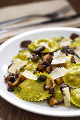 Ravioli with Chopped Eggplant and Parmesan Cheese