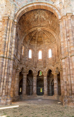Obraz premium Moreruela Abbey. Ruins of the 12th century Cistercian monastery of Santa María de Moreruela, in Granja de Moreruela, Zamora. Spain. Europe.