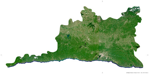 Santiago de Cuba, Cuba - isolated. Sentinel-2 satellite