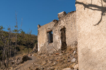 ruined farmhouse in the mountains in southern Spain