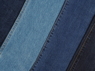 jeans denim fabric with scuffed seams and pockets
