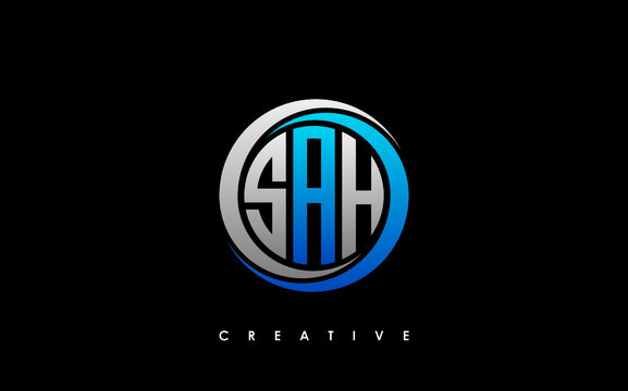 SAH logo. SAH letter. SAH letter logo design. Initials SAH logo