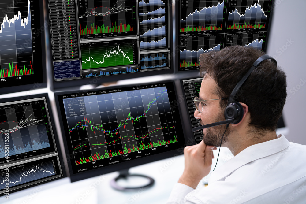 Poster stock trader man