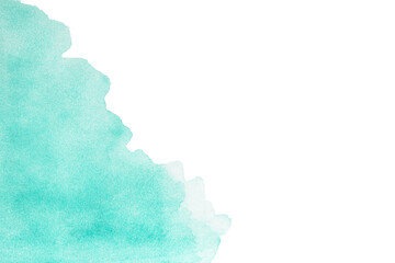 hand drawn watercolor abstract mint turquoise background