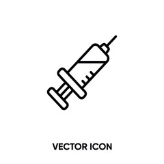 Vaccine vector icon. Modern, simple flat vector illustration for website or mobile app. Vaccination symbol, logo illustration. Pixel perfect vector graphics	