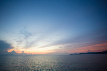 amazing colourful sunset. the colours of nature