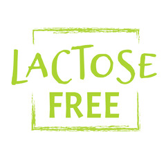 Lactose free logo design. Template for eco, organic, bio theme