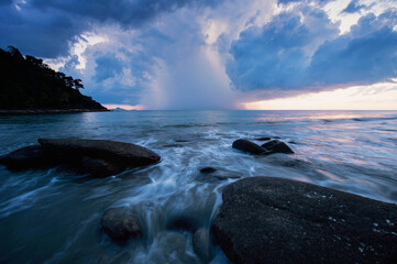 Tropical Beach, Perfect Tropical Island Paradise Beach on during sunset