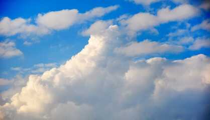 Blue sky background with clouds