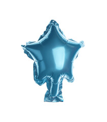 Balloon in shape of star on white background