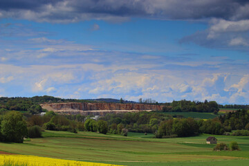 scenic view of a stone quaryy in upper franconia