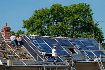 chantier toiture solaire