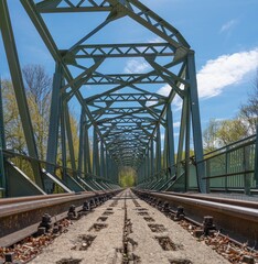 Eisenbahnbrücke im wunderschönen Schweizerthal, Sachsen, 