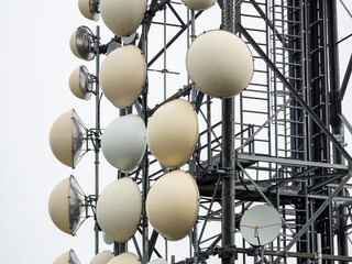 Tower for telecommunications, television broadcast, cellphone, radio and satellite on Linzone...