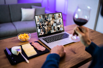 Virtual Wine Tasting Dinner Event Online