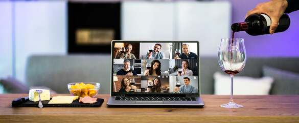 Virtual Wine Tasting Dinner Event Online
