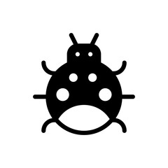 Ladybird vector solid icon. Nature & Park symbol EPS 10 file