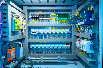 Switchboard equipment. Shield for enterprise automation. Concept - equipment for automation of...