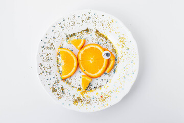  fish meal from orange slices