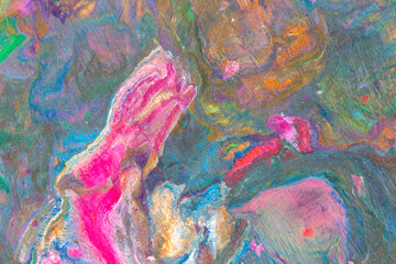 Multicolored pieces of plasticine mixed together to form an abstract background, texture, pattern.	