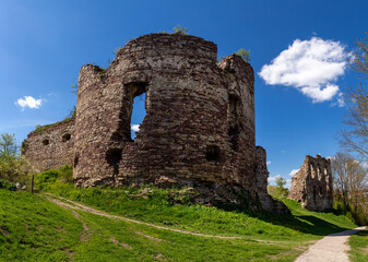 The ruins of the castle in the city of Buchach. Ukraine