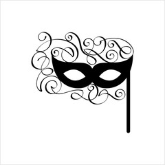 Carnival Mask Icon, Masquerade Mask Icon, Party Mask © Ajay Shrivastava