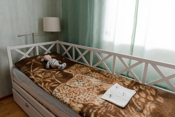 Bedroom or rest room setup, sofa maid for the day