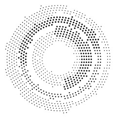 Halftone monochrome texture with dots. Circle, Zen. Minimalism, vector. Background for posters, websites, business cards, postcards, interior design.