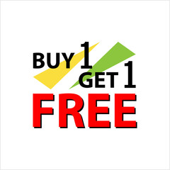 Buy One Get One Free Icon, Free Offer Icon, Promotion Offer Icon