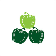 Capsicum Icon, Pepper Icon, Bell Pepper Icon