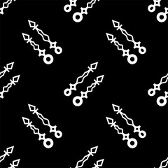 Clock Hand Icon Seamless Pattern, Hour, Minute, Second Clock Hand Icon