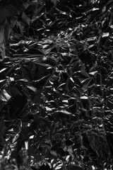 crumpled silver foil