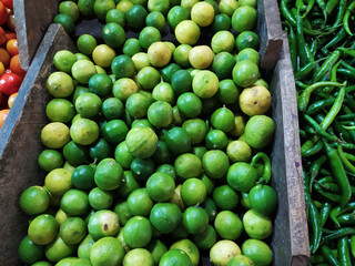 The famous natural food flavor of fresh lime in Asia - Stock photo