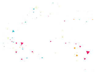 Triangle Explosion Confetti. Triangles Blast Moving Confetti.