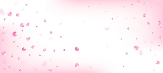 Naklejka premium Rose Petals Falling Confetti. Beautiful Premium Pastel Texture.