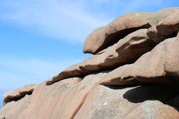 Bretagne. Les rochers de Ploumanach.