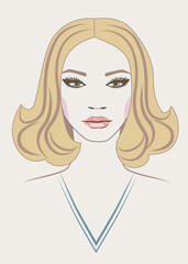 Portrait of young beautiful blondy girl.