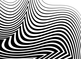 Abstract striped vector background of wavy lines for web design, printing, outdoor advertising