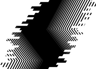 Abstract vector transition from black to white from modern shapes and lines. Trendy vector background for transition from one image to another
