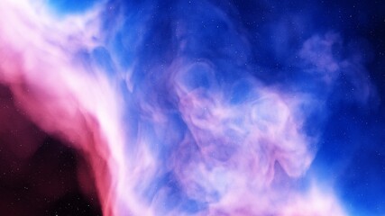Beautiful nebula in cosmos far away 3d rendering