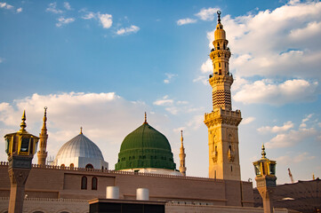 Masjid Nabawi - Prophet Mosque in Madinah al-Munawwarah.