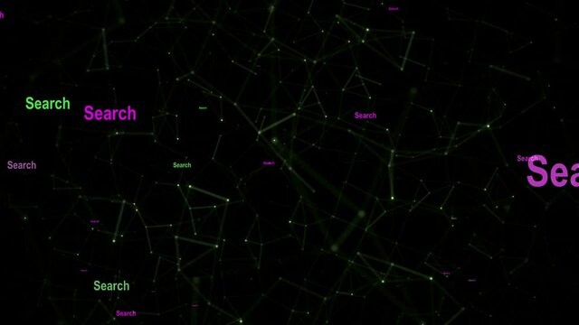 Search text against abstract motion background