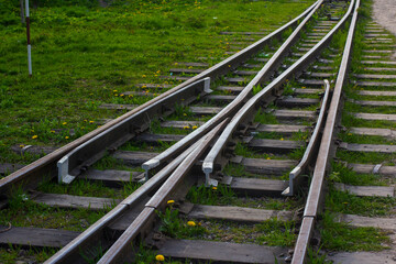 A set of points on the 750 mm gauge railway