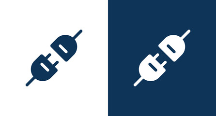 Electric plug icon for web and mobile