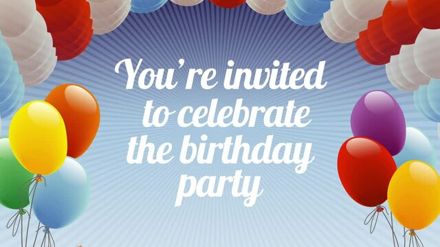 3rd birthday animated invitation. 