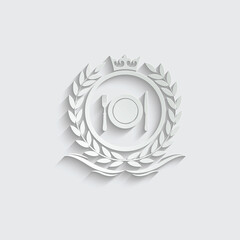 restaurant logo template luxury royal food vector company decorative emblem with crown	