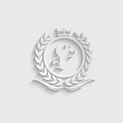 setting, repair logo template luxury royal vector service company decorative emblem with crown	