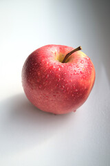 red apple on white background